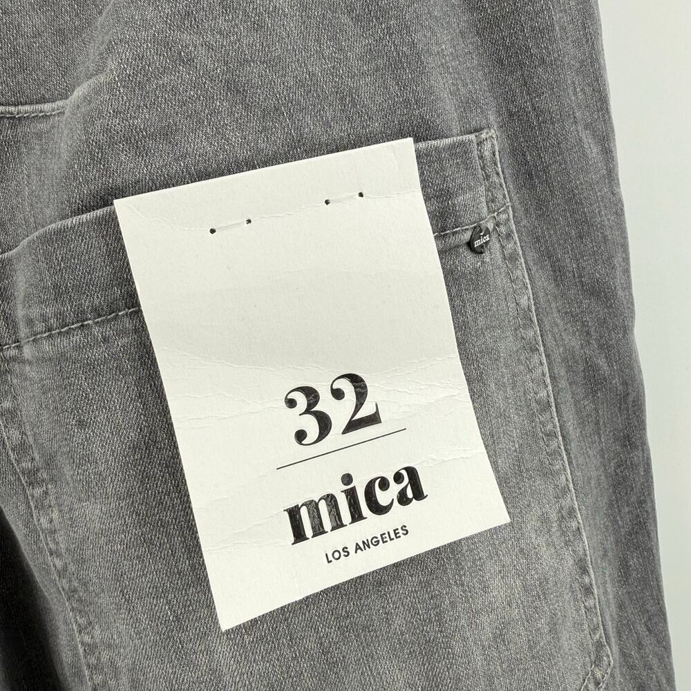 Mica Barrel Jeans Women’s Size 32 NWT Denim Super High Wide Leg Ankle Jeans Gray - Picture 5 of 16